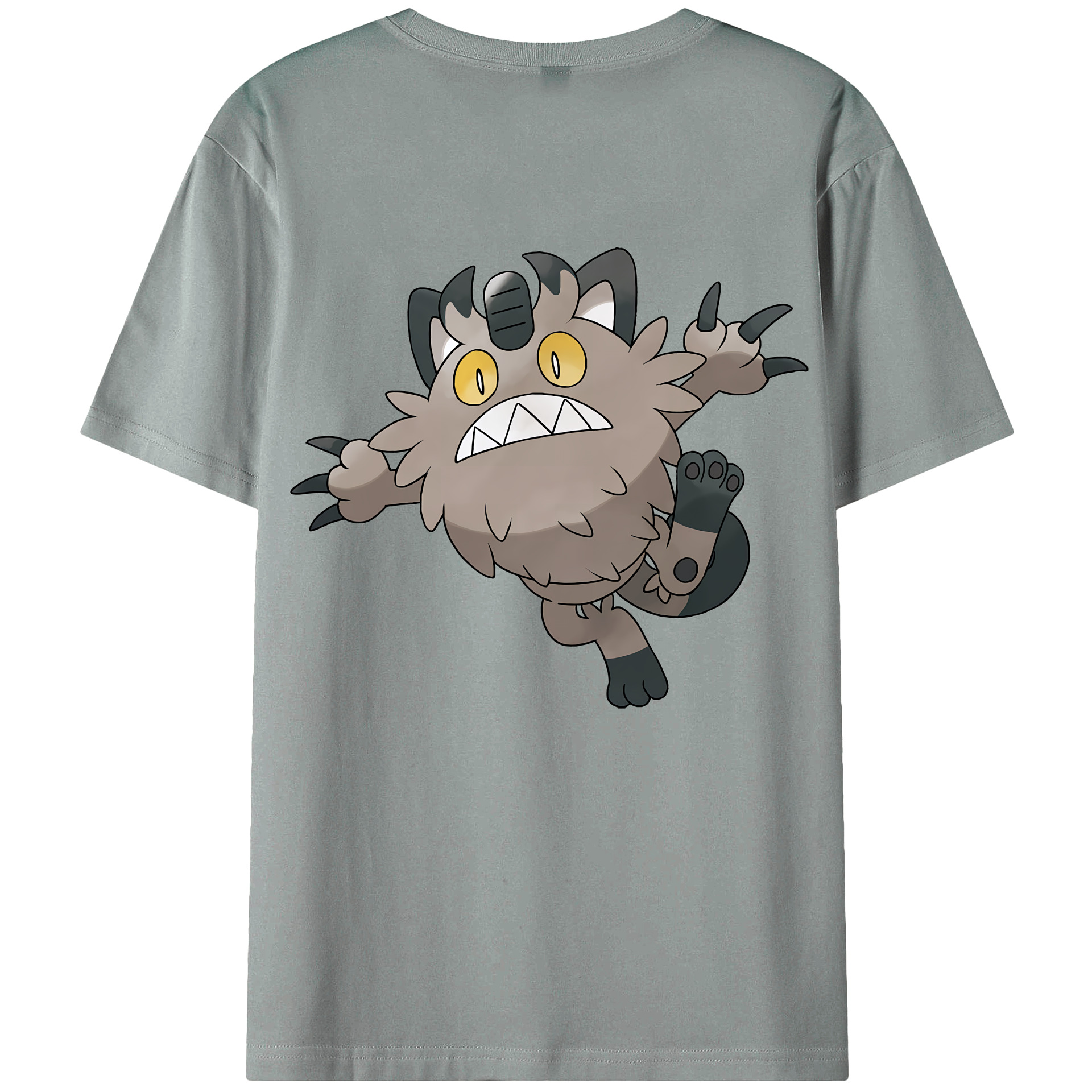 （画像用） ポケットモンスター Pokémon 綿100％ メンズ半袖Tシャツ（バックプリント） 通気性